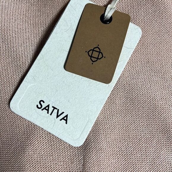 Satva Women's Flared Long Sleeve Antara Wrap Belted Cardigan in Tan Size L NWT - Picture 5 of 9